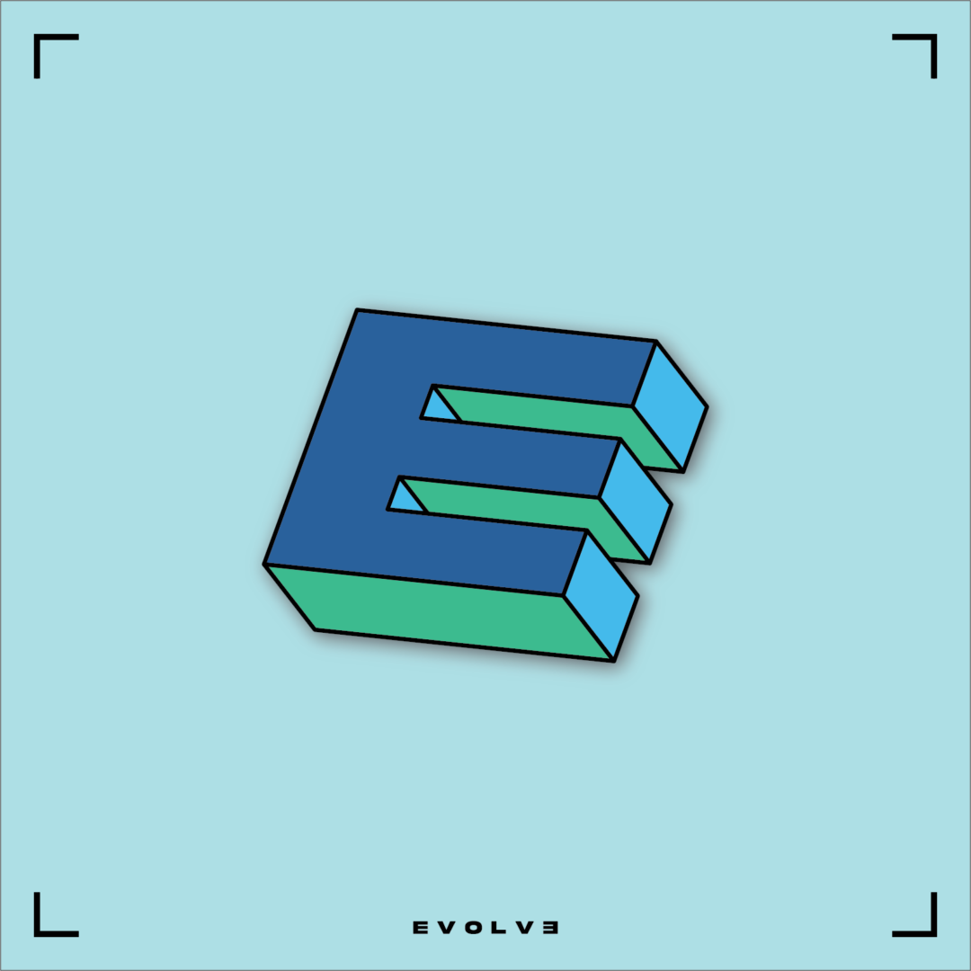 E Isometric - evolvekid, Philadelphia graphic design studio