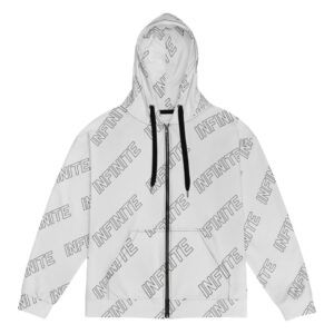 Infinite All Over Print Zip Hoodie - Black Logo