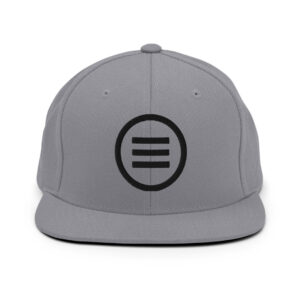 Evolve Snapback Hat - Embroidered Black Logo