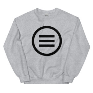 evolvekid crew neck sweatshirt in sport grey - art merchandise by Christian Rub, Philadelphia