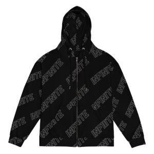 Infinite All Over Print Zip Hoodie (White Logo)
